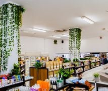 The inside of the Organic Nation store.