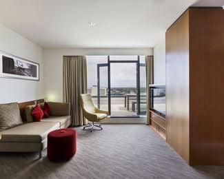 Inside an executive suite at the Novotel.